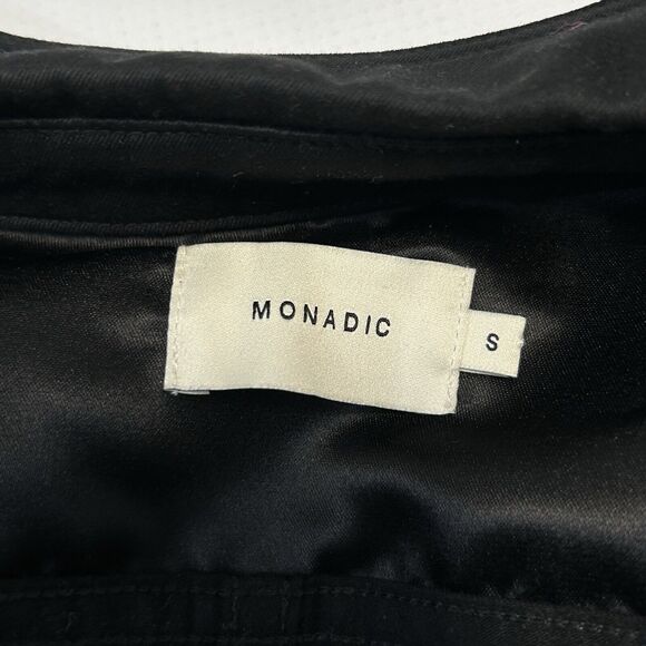 Monadic Mens Cargo Jacket Size Small Black Full Zip Shacket - Picture 6 of 15